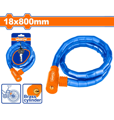 [139799] Candado De Cable Con Llave 80Cm Wadfow Bk5108