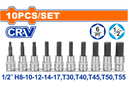Cubos Wadfow De Puntas Torx 10Pc Wst1412