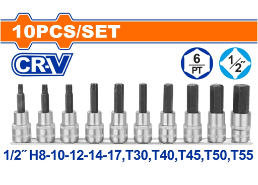 [144802] Cubos Wadfow De Puntas Torx 10Pc Wst1412