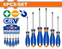 DESARMADORES 6PC (+)(-) WADFOW WSS1206