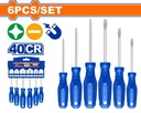 DESARMADORES 6PC (+)(-) WADFOW WSS2206