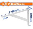 ESCUADRA DE METAL 5"X8" WADFOW WZJ2320 BLANCO