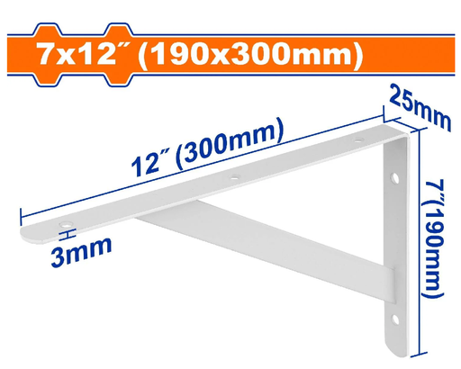 [139805] ESCUADRA DE METAL 7"X12" WADFOW ZJ3330 BLANCO