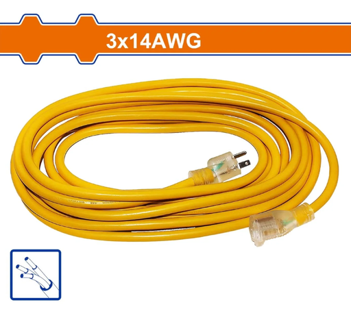 [128848] Extension Electrica 13' 18A 3/14G Wadfow Ej3401 Amarilla