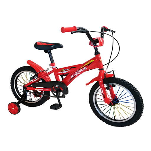 [89167] Bicicleta 16 Bmx Para Niño 1V Maximus Con Guardafango Rojo Armable