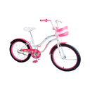 Bicicleta 20 Bmx Para Niña 1V Maximus Con Guardafango Blanco/Rosado Armable