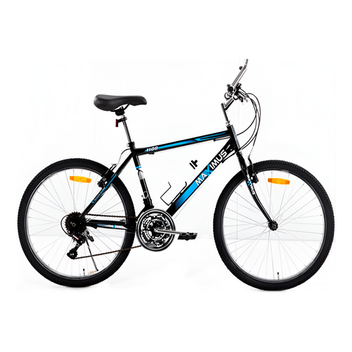 [132451] Bicileta 24 Mtb 21V Tubo Recto Cromado Maximus Azul/Negro Armable