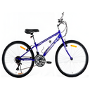 Bicicleta 26 Mtb 21V Con Tubo Recto Cromado Maximus Gis/Azul Armable