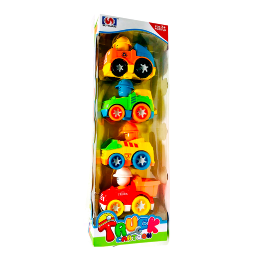 [94638] Juguete Carro Camiones 4Pc 1201A110