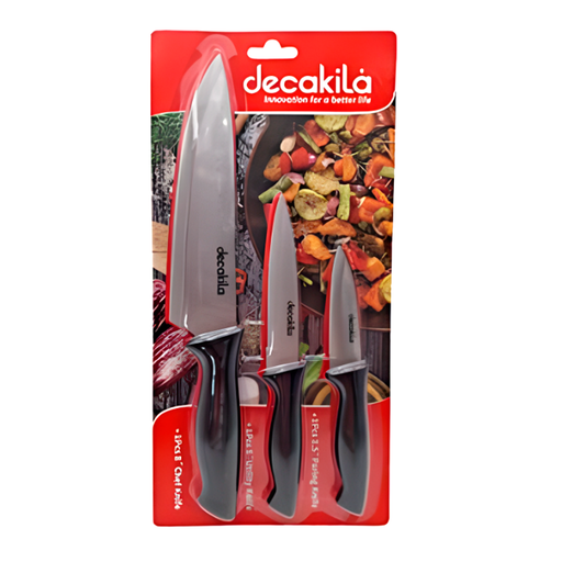 [144159] Cuchillos 3pc mango plastico para cocina decakila tt109b