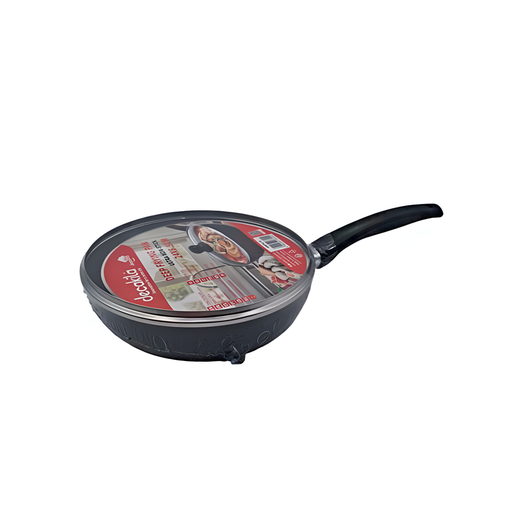 [144151] Olla de aluminio 24cm con mango  y tapa decakila kmep017r