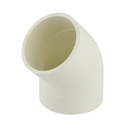 Codo pvc 4"x45 para drenaje inyectable durman blanco