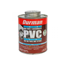 Pegamento pvc lata 1/8-galon durman transparente