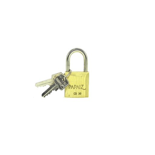 [2476] Candado papaiz 30mm=1-3/16" cr 30 dorado