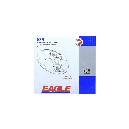 [29666] Roseta porcelana 4" 250v aguila 674