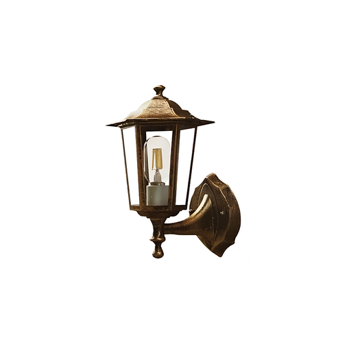 [143334] Lampara pared exterior 1l 40w 17x35cm l-403 bronce