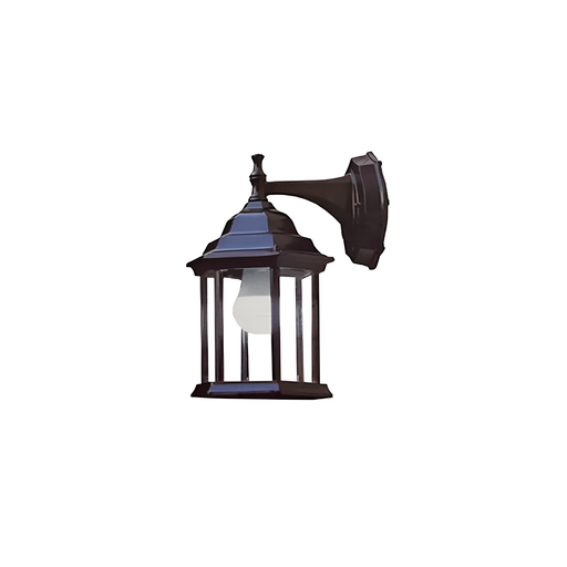 [143332] Lampara pared exterior 1l 40w 17x35cm l-404 negro