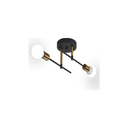 Lampara de techo 2l etl-058 negro/dorado