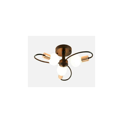 [138573] Lampara de techo 3l etl-059 negro/dorado
