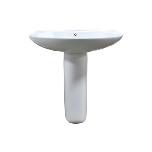[138589] Lavamano ceramica luigi con pedestal 51x43x82cm blanco