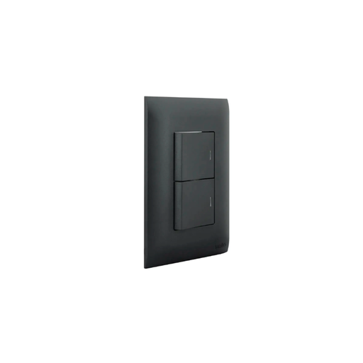 [67668] Switch doble empotrable t&j 8004-negro