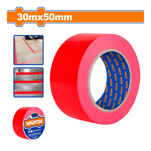 [144600] Cinta de señalizacion 30mx50mm wadfow rojo