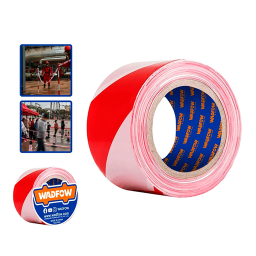 [144603] Cinta de señalizacion 305mx75mm wadfow rojo/blanco