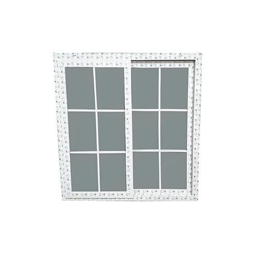 [100107] Ventana corrrediza cuadriculada upvc 1.2 x 1.2 metros vento blanco