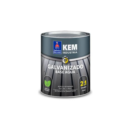 [141753] Kem galvanizado base de agua 1/4-galon sherwin williams rojo mate