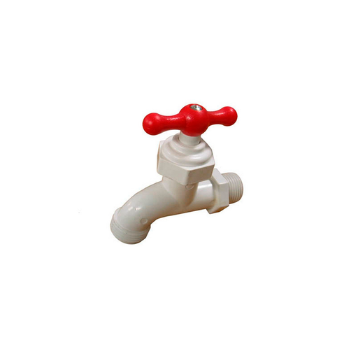 [48781] Llave pila 3/4" pvc perilla roja ld-897a