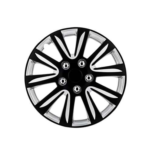 [97700] Copas carro rin 15 car+ 507136b negro/plateado