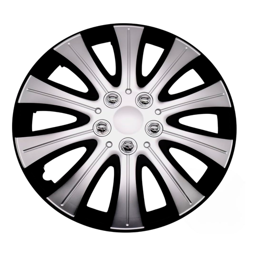 [97711] Copas carro rin 15 car+ 507140s plateado/negro