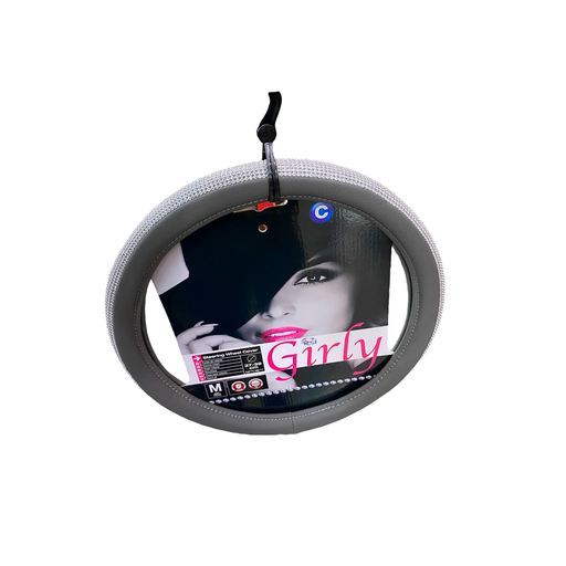 [133649] Forro para timon "m" girly fvp125s negro/plateado