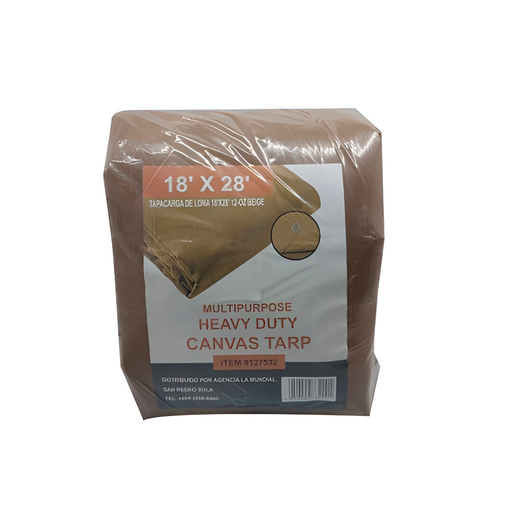 [127532] Tapacarga de lona 18'x28' 12-oz beige