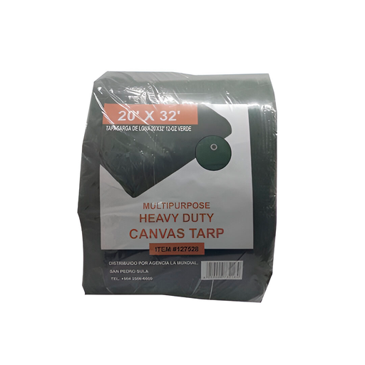 [127528] Tapacarga de lona 20'x32' 12-oz verde