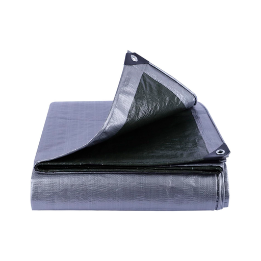[65073] Tapacarga plastico industrial 8'x12' plateado/negro
