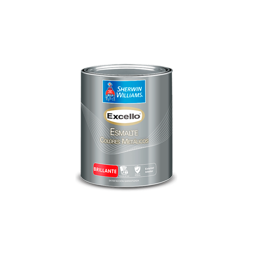 [107144] Pintura excello para metal de aceite 1-galon sherwin williams plata