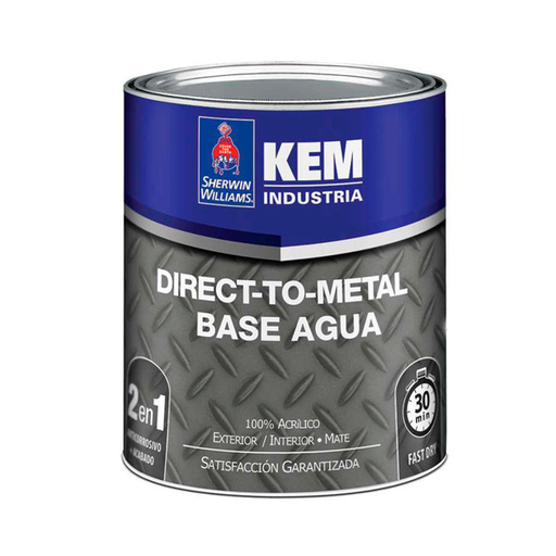 [99444] Kem direct-to-metal base agua 1/4-galon sherwin williams negro mate
