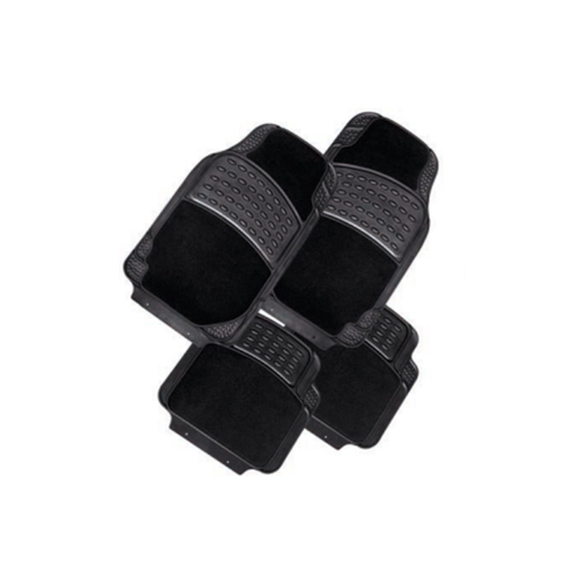 [81945] Alfombra de hule para carro hule 4 piezas abro cm2210 negra