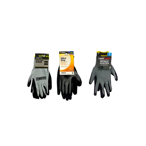 [39709] Guante hule/tela m master 0036 negro/gris