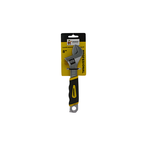 [23475] Llave ajustable 8" vikingo 300063n forro amarillo/negro