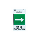 Rotulo plastico "via evacuacion derecha" 24605