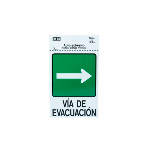 [41508] Rotulo plastico "via evacuacion derecha" 24605