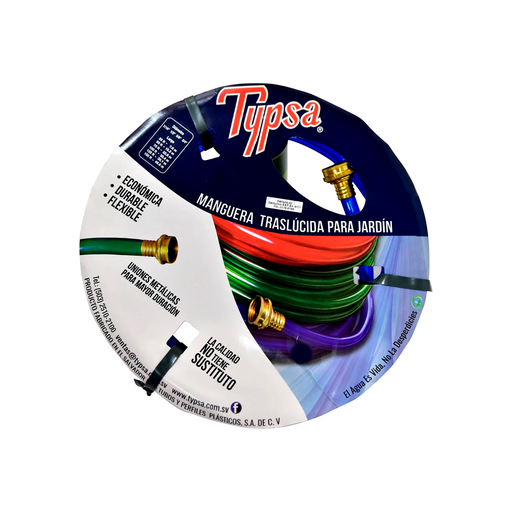 [38751] Manguera jardin 50'x1/2" typsa 39207 varios colores