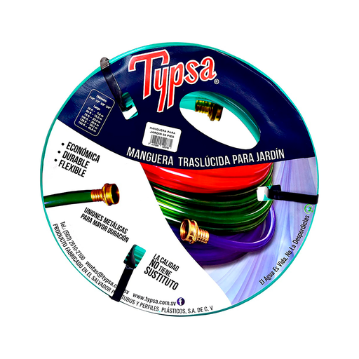 [38742] Manguera jardin 75'x7/16" typsa 39146