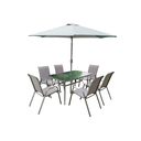 Juego para patio 8pc con sombrilla sp-21500 gris