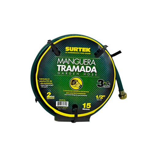 [49379] Manguera jardin 50'x1/2" surtek m12t15