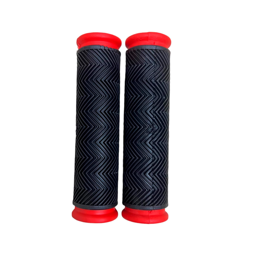 [85295] Guante bicicleta 120mm hule negro/rojo