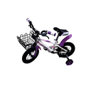 Bicicleta 12 bmx niña 1v max blanco rosada/morado armada