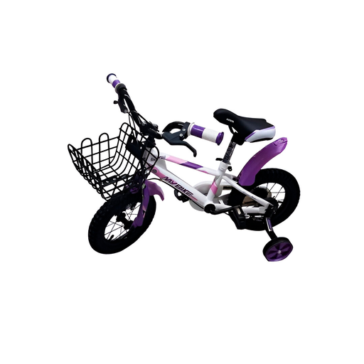 [129164] Bicicleta 12 bmx niña 1v max blanco rosada/morado armada